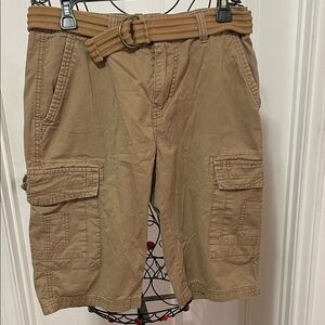 🦁🦁 🦁3 for 12$🦁🦁🦁Men's Tan Cargo Shorts with Belt